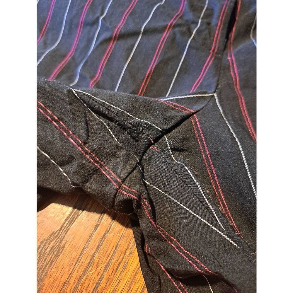 Size 20 Lane Bryant Capri Pants Black with White Red Pink Stripes Peddle Pushers - Picture 2 of 3